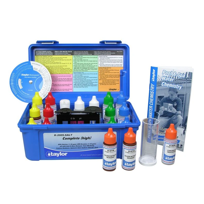 Taylor K-2005-SALT 2000 Complete Salt Water Test Kit, Free & Total Chlorine, Salt (Sodium Chloride), Total Bromine, PH, Total Alkalinity, Cyanuric Acid, And Calcium Hardness (Hi Range) 3 Taylor K-2005-SALT 2000 Complete Salt Water Test Kit, Free & Total Chlorine, Salt (Sodium Chloride), Total Bromine, PH, Total Alkalinity, Cyanuric Acid, And Calcium Hardness (Hi Range)